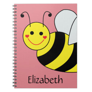 Cuaderno Lindo manosee la abeja personalizada