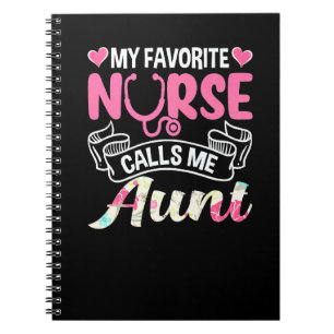 Cuaderno Lindo Mi Enfermera Favorita Me Llama Tía Día de la