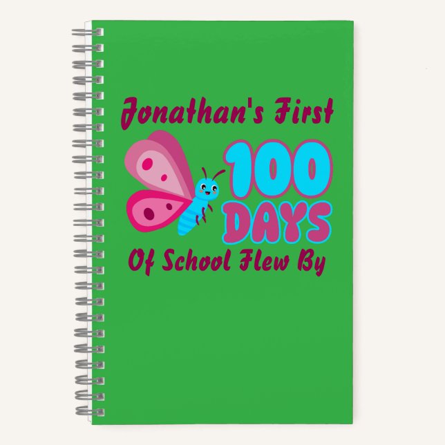 Cuaderno Lindo Mis Primeros !00 Días De Escuela Pasaron Vol (Anverso)