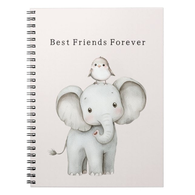 Cuaderno Lindo pájaro elefante   (Frente)