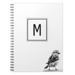 Cuaderno Lindo Pájaro Personaliza Tu Letra Inicial 