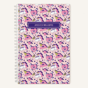 Cuaderno Lindo patrón de amor unicornio contra San Valentín