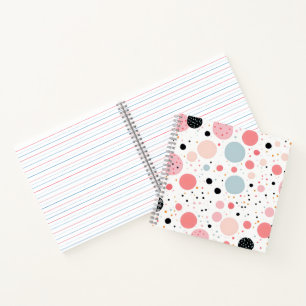 Cuaderno Lindo patrón de lunares blancos