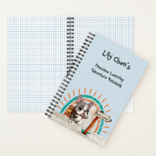 Cuaderno Lindo perro francés de dibujos animados estudiante