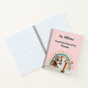 Cuaderno Lindo perro francés de dibujos animados maestro de
