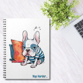 Cuaderno lindo perro mascota francés, animal vestido, graci