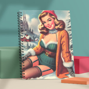 Cuaderno Lindo Pin-up Retro de Invierno