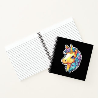 Cuaderno Lindo Poni Amarillo Kawaii Unicornio