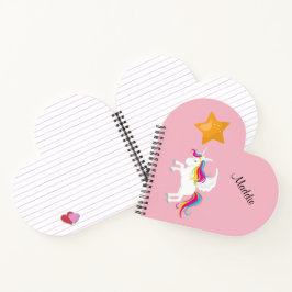 Cuaderno Lindo Unicornio de Dibujos Animados y Estrella