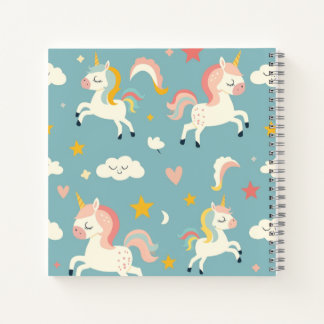 Cuaderno Lindo Unicornio Turquesa para Niños