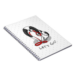 Cuaderno ¡Lindo! ¡Vamos! Perro Chin Japonés (negro y blanco