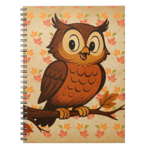 Cuaderno Lindo, vintage búho caprichoso de otoño