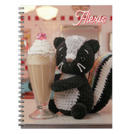 Cuaderno Lindo zorrillo ganchillo en la diner retro