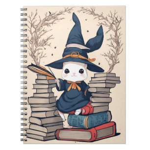Cuaderno lindos libros de conejo blanco