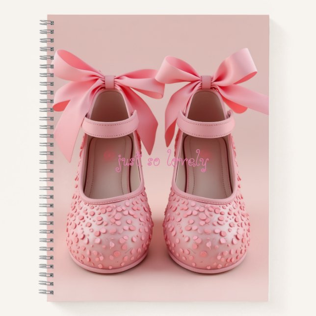 Cuaderno lindos zapatos rosados (Anverso)