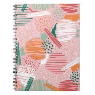 Cuaderno Línea abstracta dibujada a mano y pintura sin inco