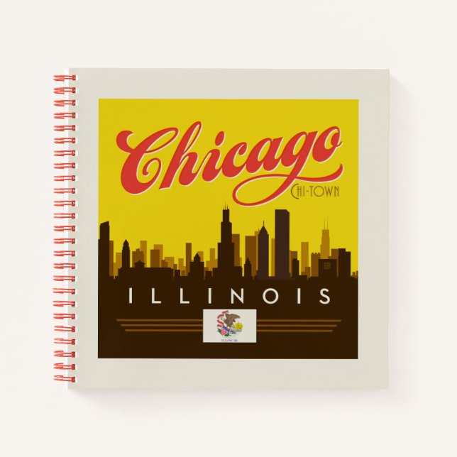 Cuaderno Línea aérea de Chicago Illinois (Anverso)