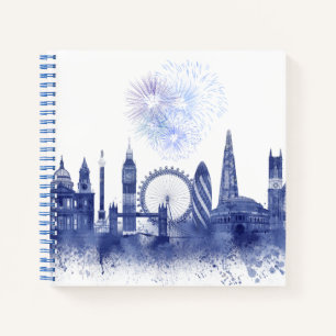 Cuaderno Línea aérea de Londres - Azul acuático
