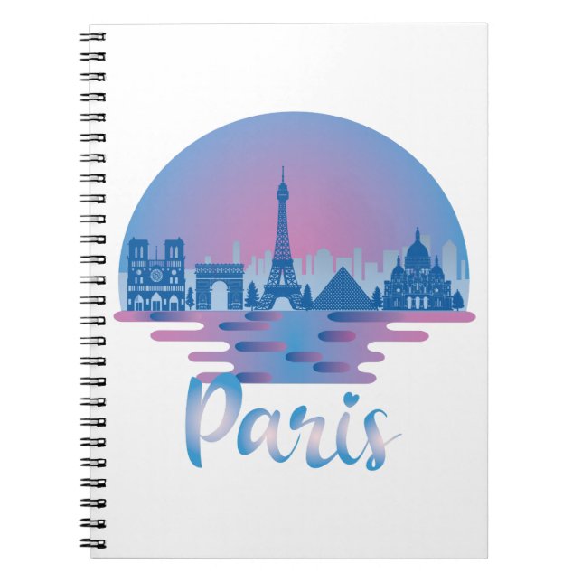 Cuaderno Línea aérea de París - Francia Travel (Frente)