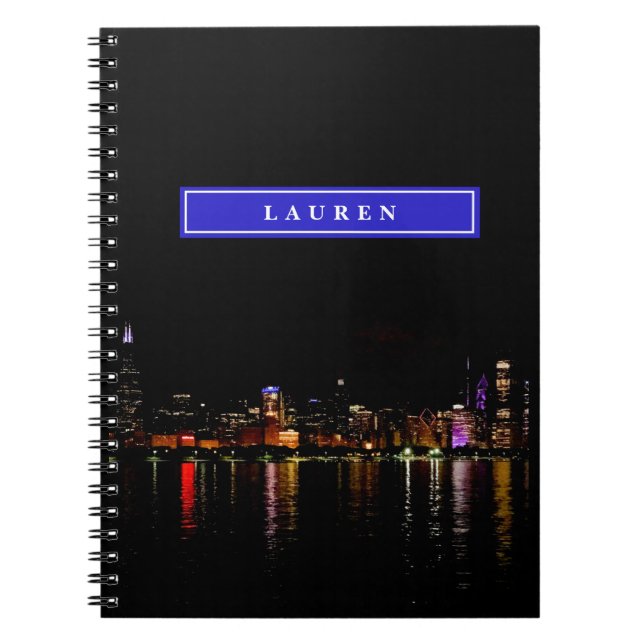Cuaderno Línea aérea personalizada de Chicago (Frente)
