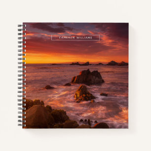 Cuaderno Línea costera   Sunset Pacific Grove Carmel Califo