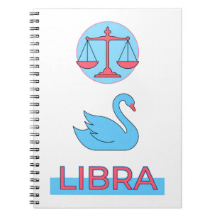 Cuaderno Línea de equilibrio cósmico arte celestial cisne