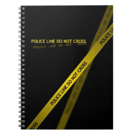 Cuaderno línea de policía amarilla negra