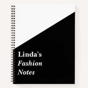 Cuaderno Línea diagonal en blanco y negro