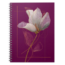 Línea dorada de magnolia blanca magenta