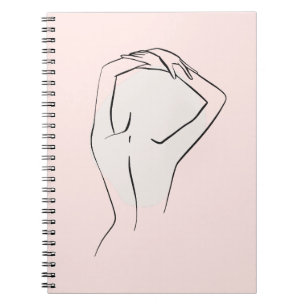 Cuaderno Línea femenina beige de arte de pared de decoració