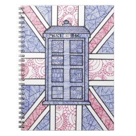 Cuaderno Línea ilustrada mano BRITÁNICA arte de Union Jack
