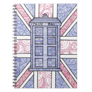 Cuaderno Línea ilustrada mano BRITÁNICA arte de Union Jack