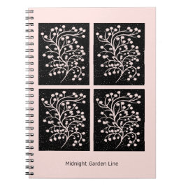 Cuaderno Línea Jardín de Medianoche Rosa Suave