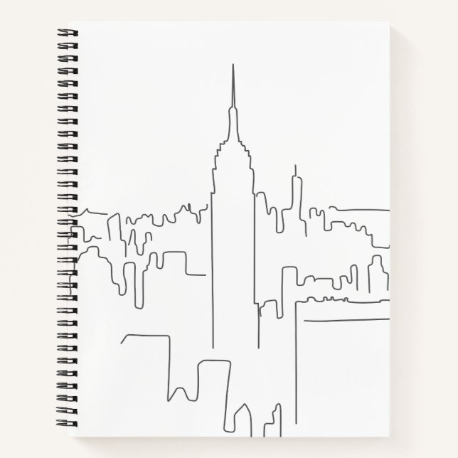 Cuaderno Línea Mínima de la Ciudad de Nueva York (Anverso)