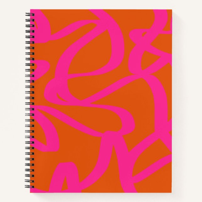 Cuaderno Líneas Abstractas Modernas De Mediados Del Siglo N (Anverso)