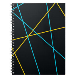 Cuaderno Líneas amarillas, azules, frescas, modernas, urban