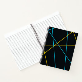 Cuaderno Líneas amarillas, azules, frescas, modernas, urban