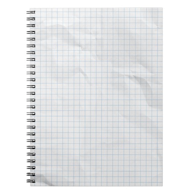 Cuaderno Líneas azules de papel blanco arruinado (Frente)