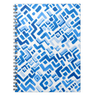 Cuaderno Líneas de acuarela abstractas y patrón de rayas