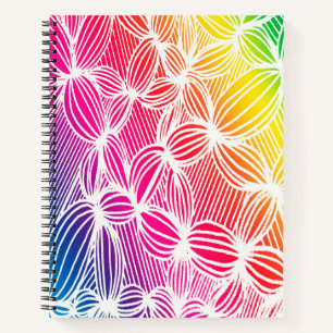 Cuaderno Líneas de arco iris curvadas