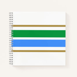 Cuaderno Líneas de carreras deportivas brillantes verdes az