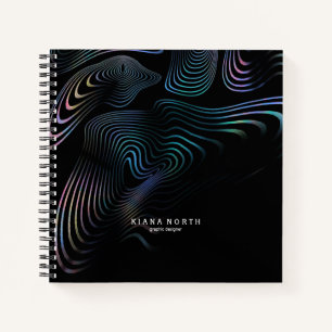 Cuaderno Líneas de contorno de abstracto gráfico ID755 mult