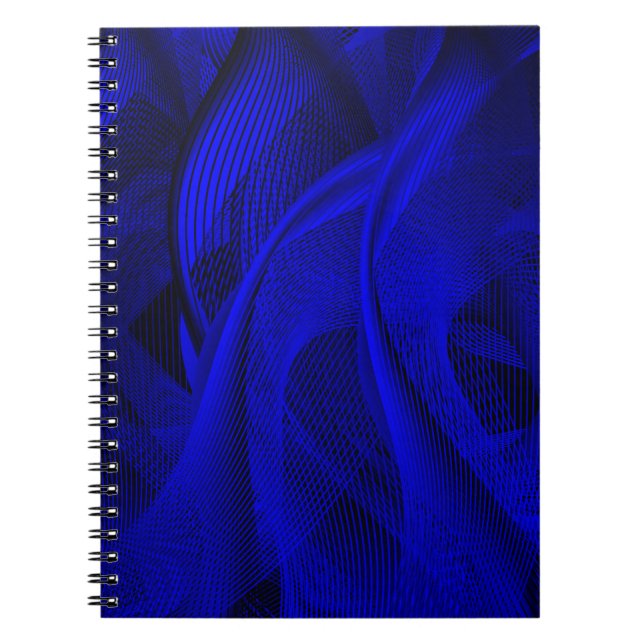Cuaderno Líneas de onda abstractas (Frente)