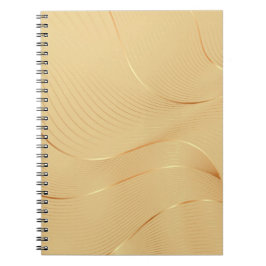 Cuaderno Líneas de oro fluidas Arte abstracto de fondo de l