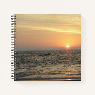 Cuaderno Líneas de puesta de sol y suaves reflejos