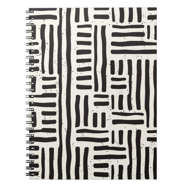 Cuaderno Líneas dibujadas a mano, textura sin costura y gru (Frente)