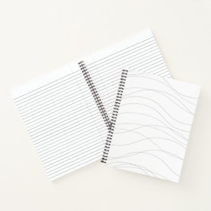 Cuaderno Líneas gráficas onduladas modernas, sencillas, mod