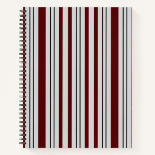 Cuaderno Líneas marrones y grises estampadas