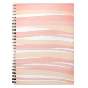 Cuaderno Líneas mínimas de franja abstrata rosa de Moda boh