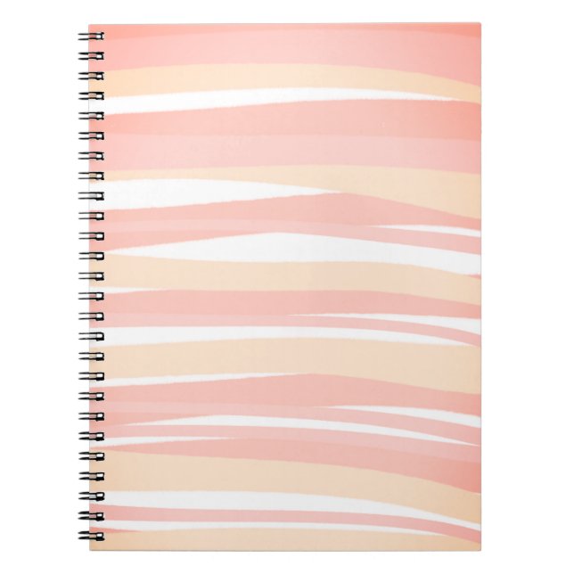 Cuaderno Líneas mínimas de franja abstrata rosa de Moda boh (Frente)